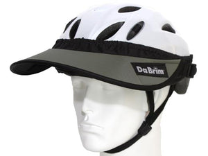 Da Brim Rezzo helmet visor in gray. Angled front view.