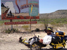 Load image into Gallery viewer, Recumbent touring with Da Brim Cycling Classic Helmet Visor Brim