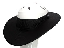 Load image into Gallery viewer, Da Brim equestrian endurance helmet brim visor in black. Right rear view.