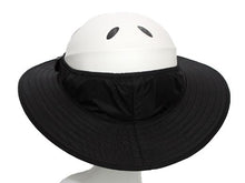 Load image into Gallery viewer, Da Brim Equestrian Petite Helmet Brim Visor in black. Rear View.