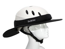 Load image into Gallery viewer, Da Brim Equestrian Petite Helmet Brim Visor in black. Right side view.