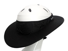 Load image into Gallery viewer, Da Brim Equestrian Petite Helmet Brim Visor in black. Right rear angle view.