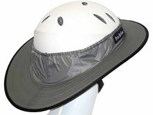 Load image into Gallery viewer, Da Brim Equestrian Petite Helmet Brim Visor in gray. Right rear angle view.