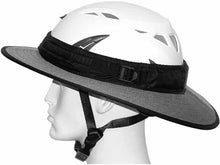Load image into Gallery viewer, Da Brim PRO Tech Construction Helmet Visor Brim in gray. Left side view.