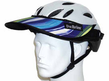 Load image into Gallery viewer, Da Brim Rezzo helmet visor in ocean. Angled front view.