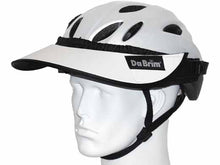 Load image into Gallery viewer, Da Brim Rezzo helmet visor in white. Angled front view.