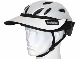 Da Brim Rezzo helmet visor in white. Angled front view.