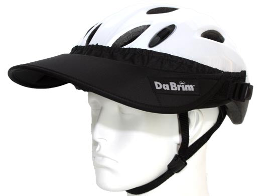 Da Brim Rezzo helmet visor in black. Angled front view.