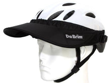 Load image into Gallery viewer, Da Brim Rezzo helmet visor in black. Angled front view.