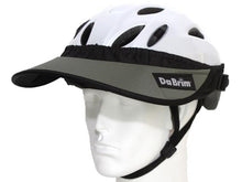 Load image into Gallery viewer, Da Brim Rezzo helmet visor in gray. Angled front view.