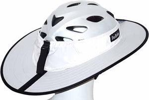 Da Brim Cycling Classic Helmet Visor Brim in White. View from right rear