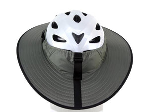 Da Brim Cycling Classic helmet visor brim in gray. Back view.