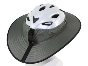 Da Brim Cycling Classic Helmet Visor Brim in gray. Right rear view.