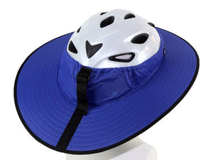 Da Brim Cycling Classic Helmet Visor Brim in Blue. Back View.