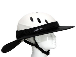 Da Brim Equestrian Endurance helmet brim visor in black. Right side view.