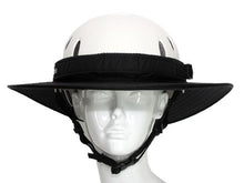 Load image into Gallery viewer, Da Brim Equestrian Petite Helmet Brim Visor in black. Front view.