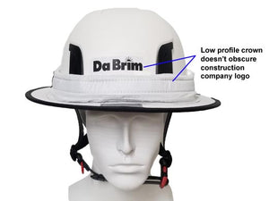 Image showing the Da Brim PRO Builder on a helmet with the helmet's company logo still visible