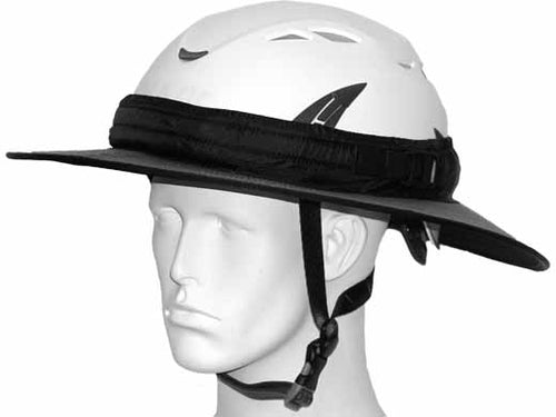 Da Brim PRO Tech Construction Helmet Visor Brim in gray. Front angle view.