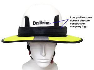Image showing the Da Brim PRO Tech Lite on a helmet with the helmet's company logo still visible