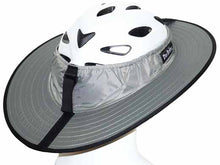 Load image into Gallery viewer, Da Brim Sporty Cycling Helmet Visor Brim in gray. Rear angled view.