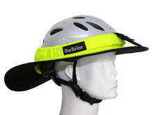 Load image into Gallery viewer, Da Brim Sporty Cycling Helmet Visor Brim in Fluorescent Yellow. Right side view.